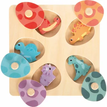 Puzzle small foot Dřevěné paměťové puzzle Dino