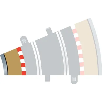 autodráha Rozšíření trati SCALEXTRIC C8280 - Border, Kerb & Barrier - Curve - R2 - 22.5DEG Inner
