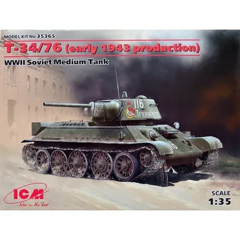 Plastikový model T-34/76 (early 1943) Soviet Medium Tank WWII - ICM 35365