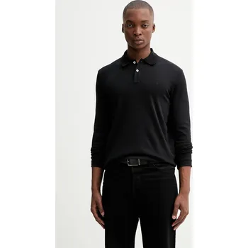 Pánské tričko Bavlněné tričko s dlouhým rukávem Marc O'Polo pánské, černá barva, 531214455104 99X, vel. XL