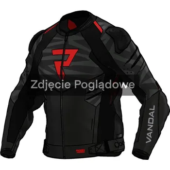 Moto bunda REBELHORN bunda VANDAL 2 black/grey/fluo red - 50