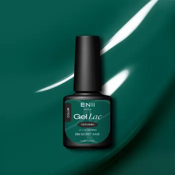 Lak na nehty ENII NAILS Gel lak Ceramic 256 Secret Sage - gelový lak bez HEMA, 5 ml