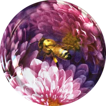 Víčko včelka na růžovém květu 1 TO82 Množství: Kus