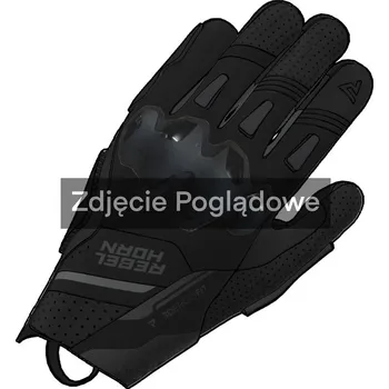Moto rukavice REBELHORN KOŽENÉ RUKAVICE DEFENDER BLACK - XL