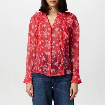 Dámská košile Košile French Connection Cayenne Red 1188027 16 (XL)