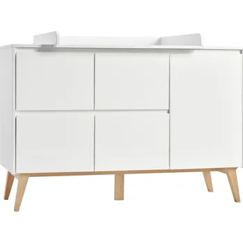 Komoda Pinio Přebalovací komoda Swing 4 zásuvky + 1 dveře L/P - bílá