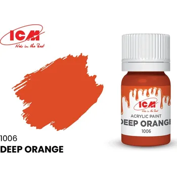 Modelářská barva ICM Deep Orange 1006 - bottle, 12 ml