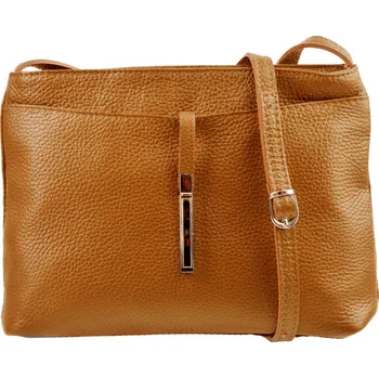 Kabelka Dámská kožená crossbody kabelka 5085 hnědá camel, MAXFLY