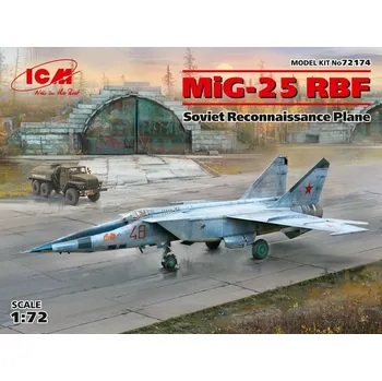Plastikový model MiG-25 RBF Soviet Reconnaiss.Plane (3x camo) - ICM 72174