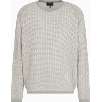 Pánský svetr Svetr EMPORIO ARMANI Off White Strpe 1186161 XL