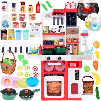 Dětská kuchyňka Interaktivní dětská kuchyňka HomeKitchen Red 63 ks