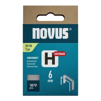 Průmyslová sponka Novus tenké, drátové sponky typ H, 37/6 mm, Super Hard, 1870 ks
