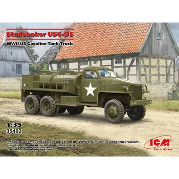 Plastikový model Studebaker US6-U5 US Gasoline Tank Truck WWII - ICM 35492