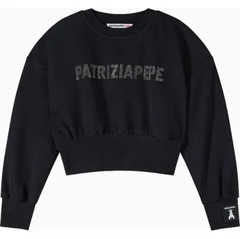 Chlapecká mikina Dětská bavlněná mikina Patrizia Pepe J315 černá barva, s aplikací, 7M0946 99X, vel. 140