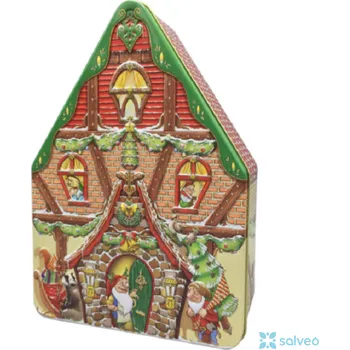 Dóza na potraviny Plechová dóza domek pro skřítky 23 x 16 x 8 cm