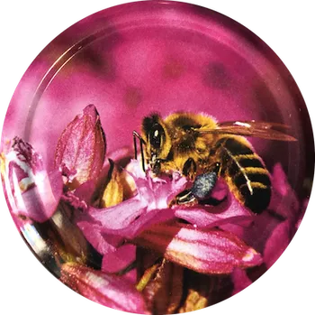 Víčko včelka na růžovém květu 2 TO82 Množství: Kus