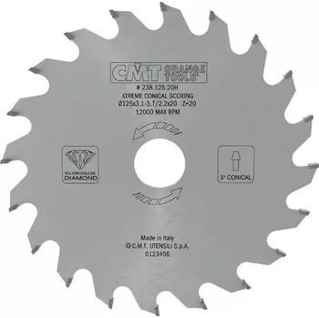 Pilový kotouč Diamantový předřezový kotouč kónický - D120x3,1-3,7 d20 Z20, - C23812020H, CMT Xtreme
