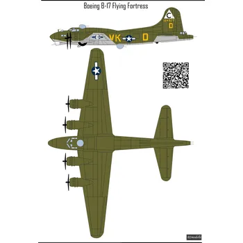 Plastikový model Obtisky Boeing B-17 USAF - BSmodelle BSM480526