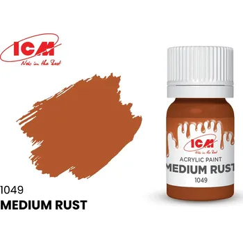 Modelářská barva ICM Medium Rust 1049 - bottle, 12 ml