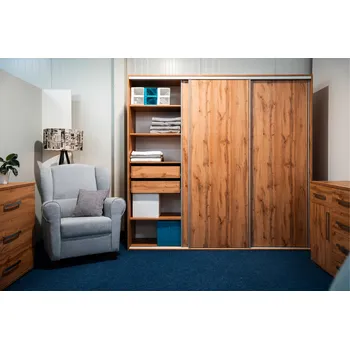 Šatní skříň Nábytek Mikulík Skříň ONYX - 3x plné dveře (š 210-270 cm/v 240 cm) ROZMĚR: (š/v/h) 210 x 240 x 60 cm