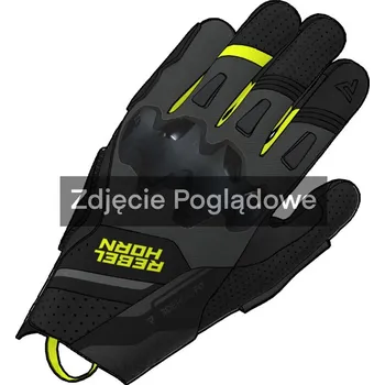 Moto rukavice REBELHORN rukavice DEFENDER black/grey/fluo yellow - XS