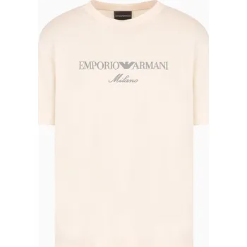 Oblečení a móda Tričko EMPORIO ARMANI Ecru Dis 1 Emb 1188580 M