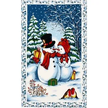 Utěrka Kuchyňská utěrka Sněhuláci a vánoční dárky (Kuchyňské utěrky, Vánoce)