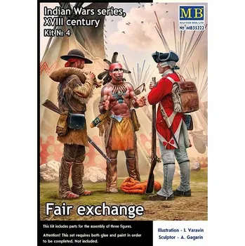 Plastikový model Fair exchange, Indian Wars series (3 fig.) - Master Box MB35222