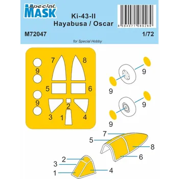 Plastikový model 1/72 Ki-43-II Hayabusa MASK - Special Hobby M72047