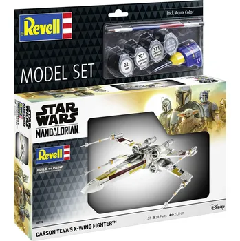 Plastikový model Carson Teva's X-Wing: The Mandalorian - obsahuje barvy a lepidlo - Revell ModelSet Star Wars 66790