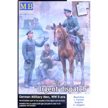 Plastikový model Urgent dispatch, German Military Men (4 fig.) - Master Box MB35212