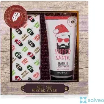 Kosmetická sada Dárková sada Kravata s vánočním motivem Tělová péče pro muže Hipster Styl Accentra 100 ml