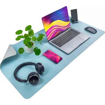 Podložka pod myš Ochranná podložka na stůl pro klávesnici a myš 90x45 cm - modrá