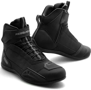 Moto obuv REBELHORN SWIFT BLACK MOTORCYCLE BOOTS - 40