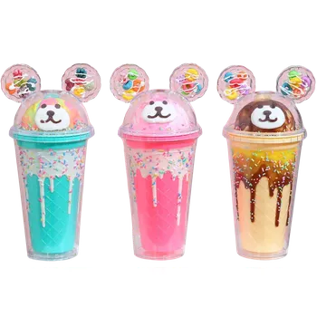 dětská jídelní sada Kelímek s víčkem a brčkem Medvídek 480ml - více variant