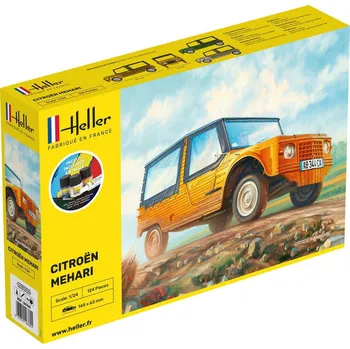 Plastikový model Citroen Mehari (Version 1) - obsahuje barvy a lepidlo - Heller STARTER KIT 56760