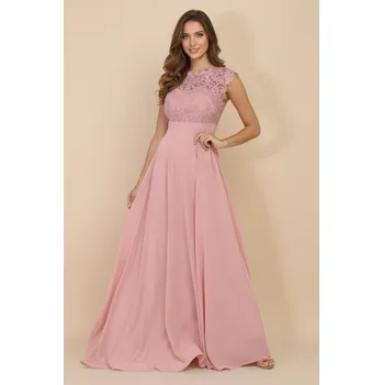 Dámské šaty EVA & LOLA Družičkovské šaty SAVINA starorůžové Barva: Růžová, Velikost: M