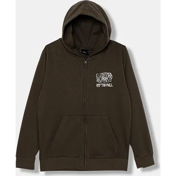 Chlapecká mikina Dětská mikina Vans Rippled Full Zip VN000PX2EMP1 hnědá 98X, vel. 129-139.5
