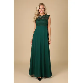 Dámské šaty EVA & LOLA Dámské společenské šaty SAVINA GREEN Barva: Zelená, Velikost: M