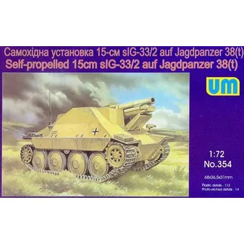 Plastikový model Self-propelled 15cm sIG-33/2 auf Jagdpanzer38 - Unimodel 354