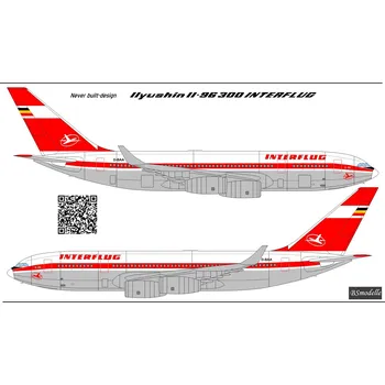 Plastikový model Obtisky Iljušin Il-96 Interflug - BSmodelle BSM100592