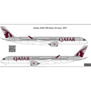 Plastikový model Obtisky Airbus A350 Qatar Airways - BSmodelle BSM144602