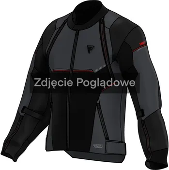 Moto bunda REBELHORN bunda SWIFT black/dark grey/red - 3XL