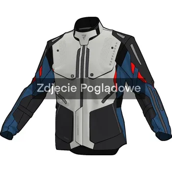 Moto bunda REBELHORN HIKER 4 LIGHT GREY BLUE RED TEXTILE MOTORCYCLE JACKET - XS