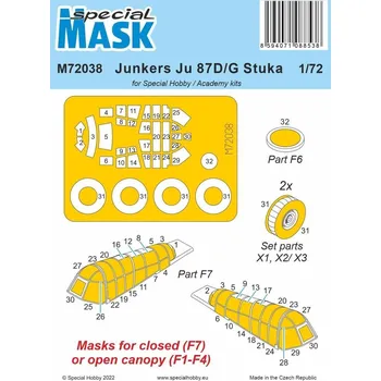 Plastikový model 1/72 Junkers Ju 87D/G Stuka Mask for Special Hobby and Academy kits - Special Hobby M72038
