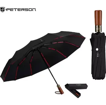 Deštník Skládací deštník Peterson PTN UMB-01T černý v dárkové krabice
