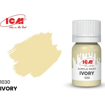 Modelářská barva ICM Ivory 1030 - bottle, 12 ml