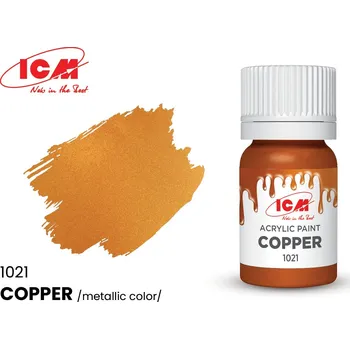 Modelářská barva ICM Copper 1021 - bottle, 12 ml