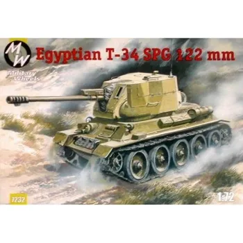 Plastikový model Egyptian T-34 SPG 122mm - Military Wheels 7232