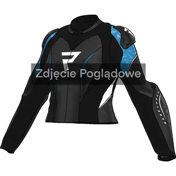Moto bunda REBELHORN bunda DIVA RS dámská black/blue/white - W36